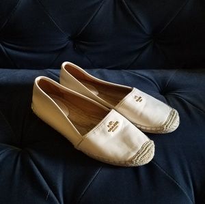 Coach Rhodelle leather slip on cream flats